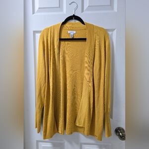 Mustard yellow Calvin Klein cardigan, size large